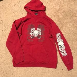 Vintage Y2K skull hoodie size medium